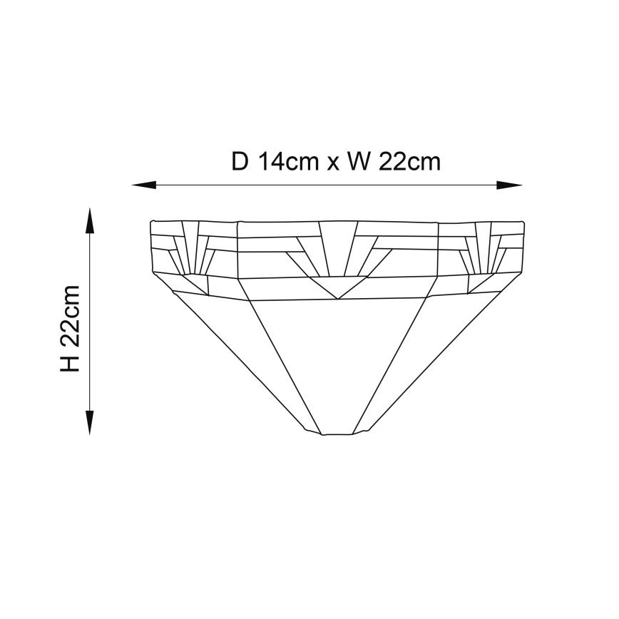 Endon 64288 - Tiffany NEVADA Wall Sconce 1xE14/40W/230V