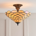 Endon 64300 - Tiffany PEARL Flush-Mount Chandelier 3xE27/60W/230V Ø 37 cm