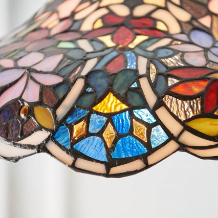 Endon 64325 - Chain-hung Tiffany chandelier SULLIVAN 1xE27/60W/230V Ø 40 cm