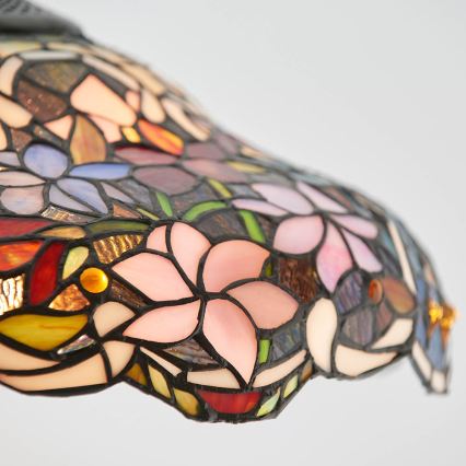 Endon 64325 - Chain-hung Tiffany chandelier SULLIVAN 1xE27/60W/230V Ø 40 cm