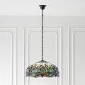 Endon 66148 - Chain-hung Tiffany DRAGONFLY chandelier 3×E27/60W/230V, Ø 50 cm