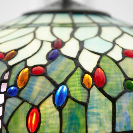 Endon 66148 - Chain-hung Tiffany DRAGONFLY chandelier 3×E27/60W/230V, Ø 50 cm