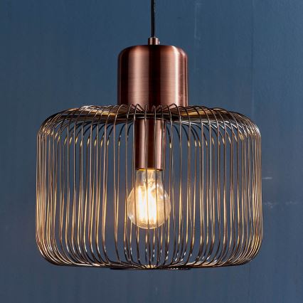 Endon 68986 - NICOLA Cable Pendant Light 1xE27/40W/230V, Copper