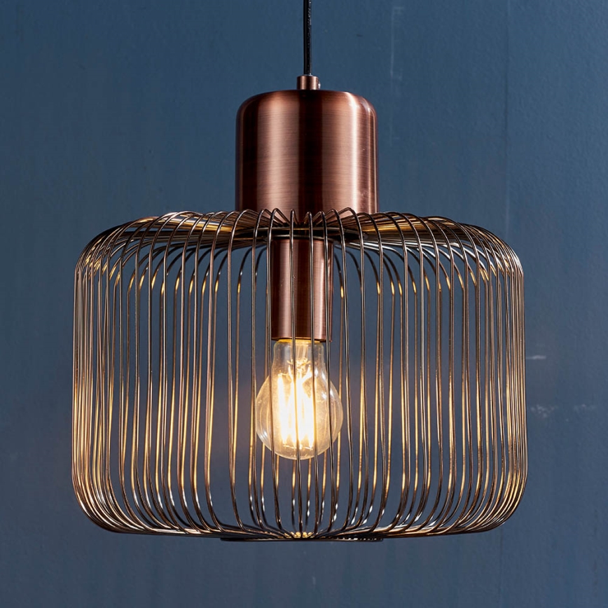 Endon 68986 - NICOLA Cable Pendant Light 1xE27/40W/230V, Copper
