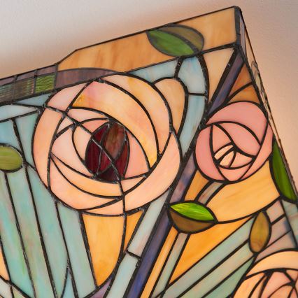 Endon 70698 - Tiffany WILLOW Ceiling Light 2xE27/60W/230V