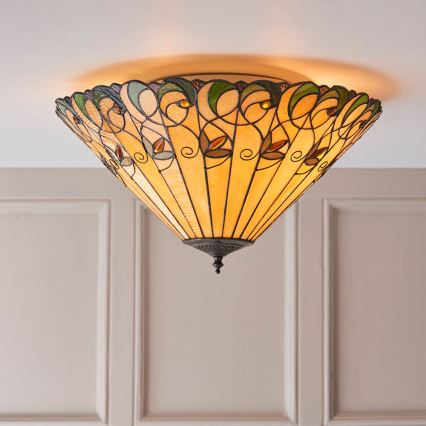Endon 70706 - Ceiling light Tiffany JAMELIA 2xE27/60W/230V Ø 50 cm