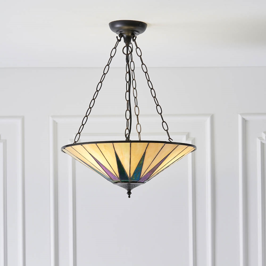 Endon 70754 - Chandelier on a chain DARK STAR 3xE27/60W/230V d. 49 cm