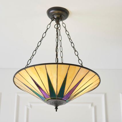 Endon 70754 - Chandelier on a chain DARK STAR 3xE27/60W/230V d. 49 cm