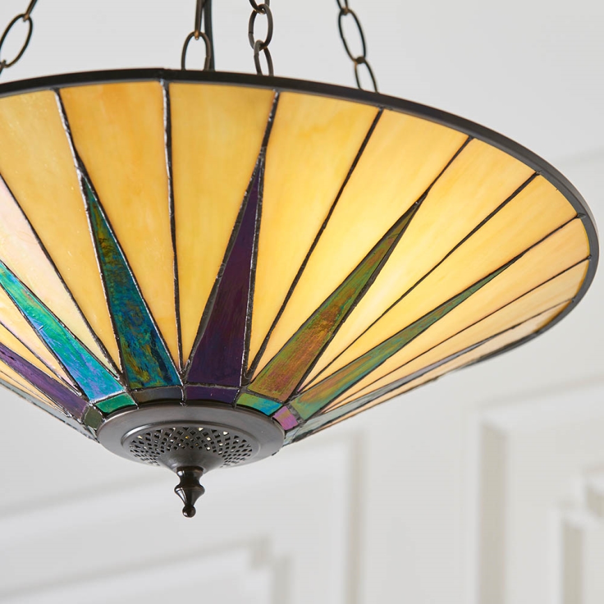 Endon 70754 - Chandelier on a chain DARK STAR 3xE27/60W/230V d. 49 cm