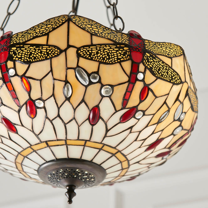 Endon 70759 - Chain-hung chandelier DRAGONFLY 3x E27/60W/230V Ø 41 cm