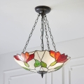 Endon 70946 - Tiffany BOTANICA chain-hung chandelier 3x E27/60W/230V, Ø 45 cm