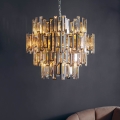 Endon 72746 - VIVIANA Crystal Chain Chandelier 15xE14/40W/230V Polished Chrome/Smoked
