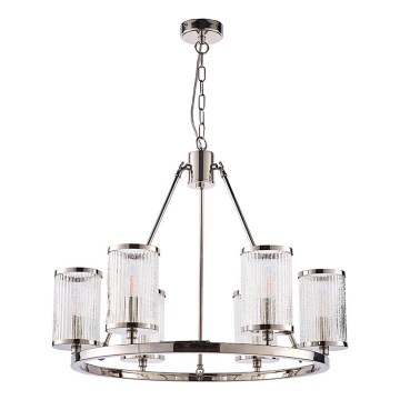 Endon 74128 - Chandelier on a chain EASTON 6xE14/6W/230V shiny chrome