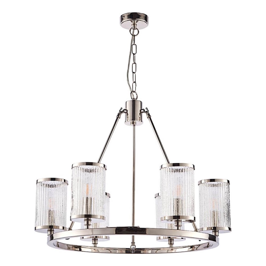 Endon 74128 - Chandelier on a chain EASTON 6xE14/6W/230V shiny chrome