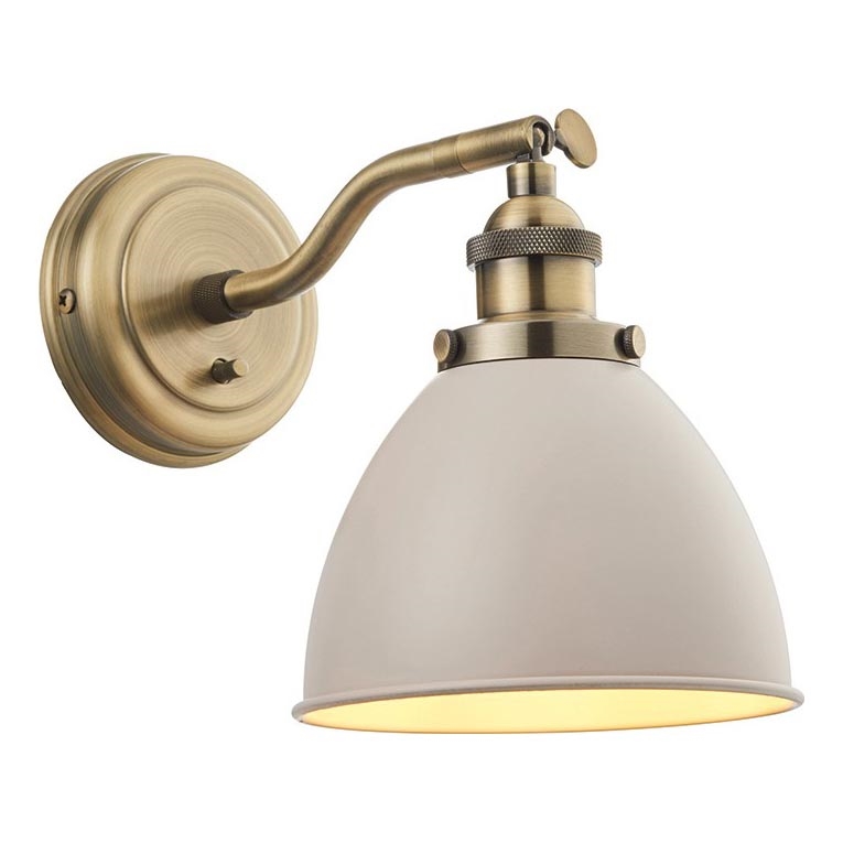 Endon 76330 - Wall spotlight FRANKLIN 1xE14/40W/230V brass/taupe