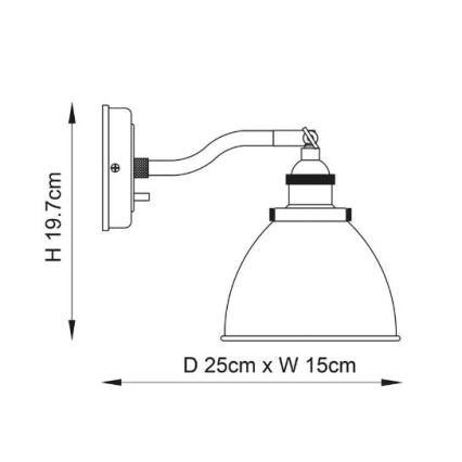 Endon 76330 - Wall spotlight FRANKLIN 1xE14/40W/230V brass/taupe