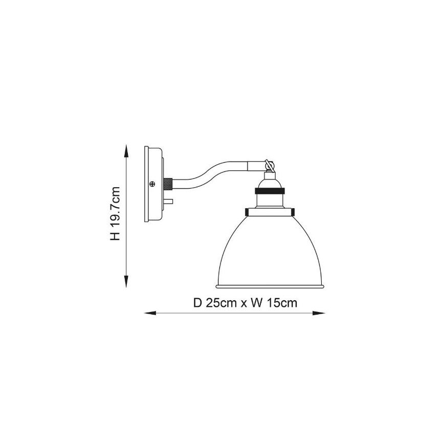 Endon 76330 - Wall spotlight FRANKLIN 1xE14/40W/230V brass/taupe