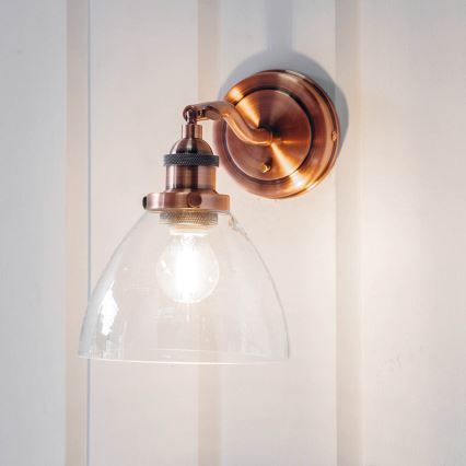Endon 76334 - HANSEN Wall Spotlight 1xE14/40W/230V Copper