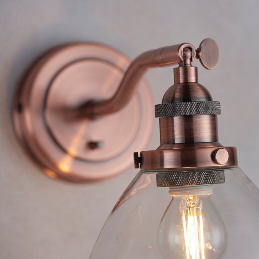 Endon 76334 - HANSEN Wall Spotlight 1xE14/40W/230V Copper