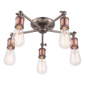Endon 76336 - Spotlight HAL 5xE27/10W/230V bronze/copper
