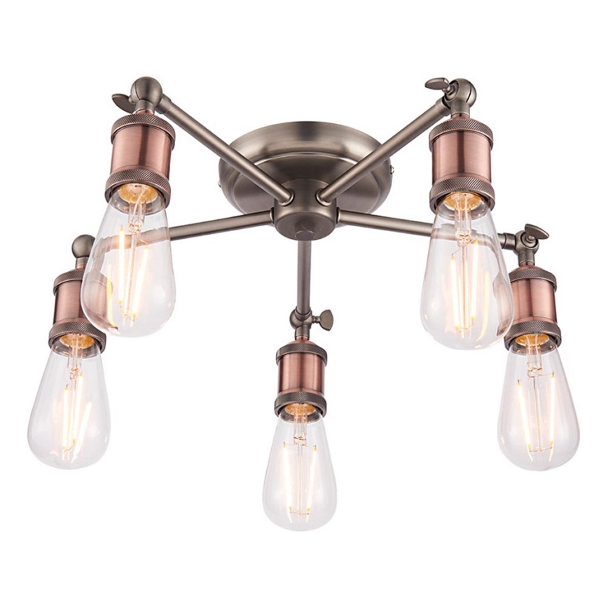 Endon 76336 - Spotlight HAL 5xE27/10W/230V bronze/copper