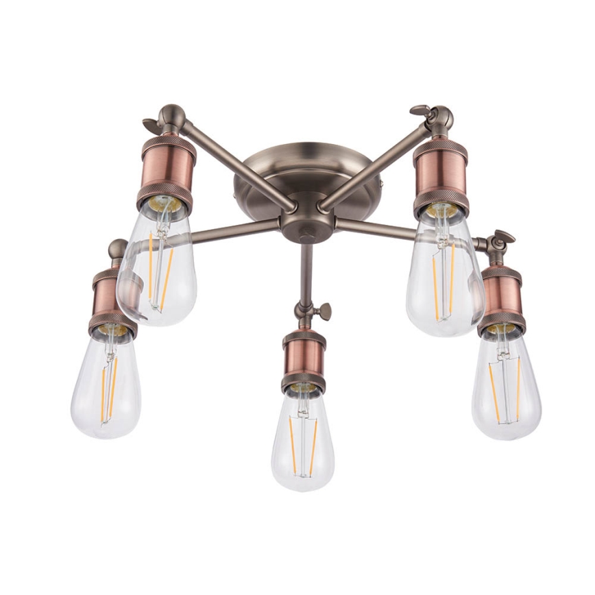 Endon 76336 - Spotlight HAL 5xE27/10W/230V bronze/copper