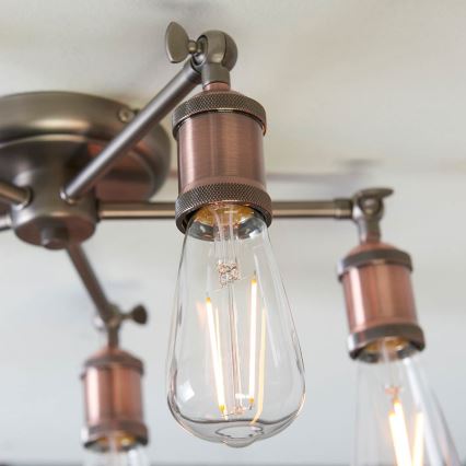 Endon 76336 - Spotlight HAL 5xE27/10W/230V bronze/copper