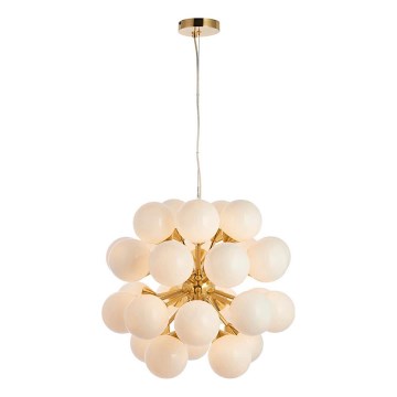 Endon 76499 - Cable-suspended pendant light OSCAR 28xG9/18W/230V gold