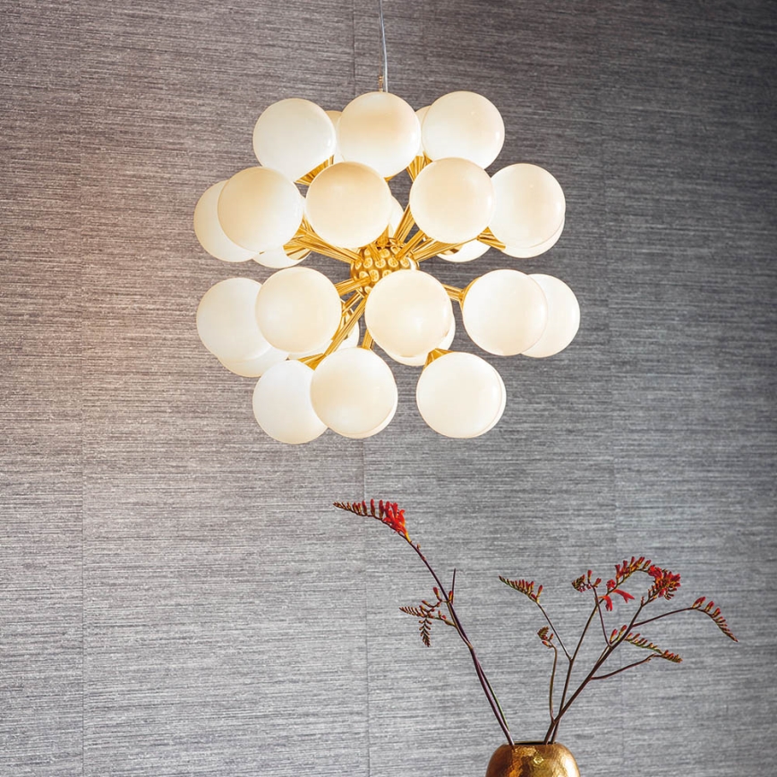 Endon 76499 - Cable-suspended pendant light OSCAR 28xG9/18W/230V gold