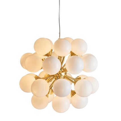 Endon 76499 - Cable-suspended pendant light OSCAR 28xG9/18W/230V gold