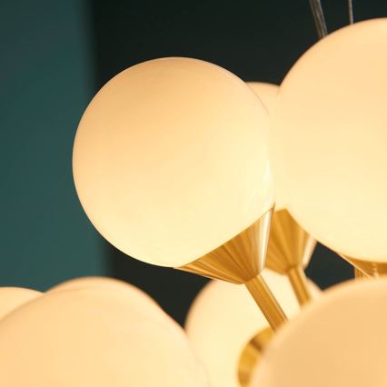 Endon 76499 - Cable-suspended pendant light OSCAR 28xG9/18W/230V gold