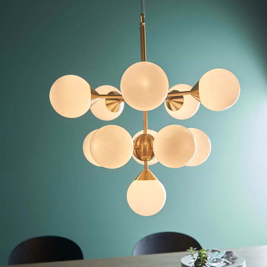 Endon 76500 - Chandelier on a string OSCAR 11xG9/18W/230V brass