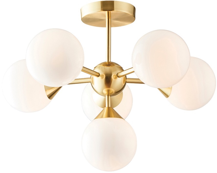 Endon 76501 - OSCAR 6-Light Rod Chandelier 6xG9/5W/230V Gold