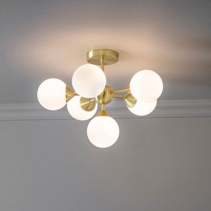 Endon 76501 - OSCAR 6-Light Rod Chandelier 6xG9/5W/230V Gold
