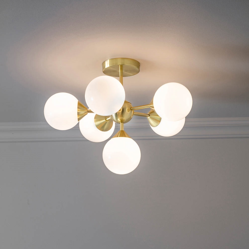 Endon 76501 - OSCAR 6-Light Rod Chandelier 6xG9/5W/230V Gold