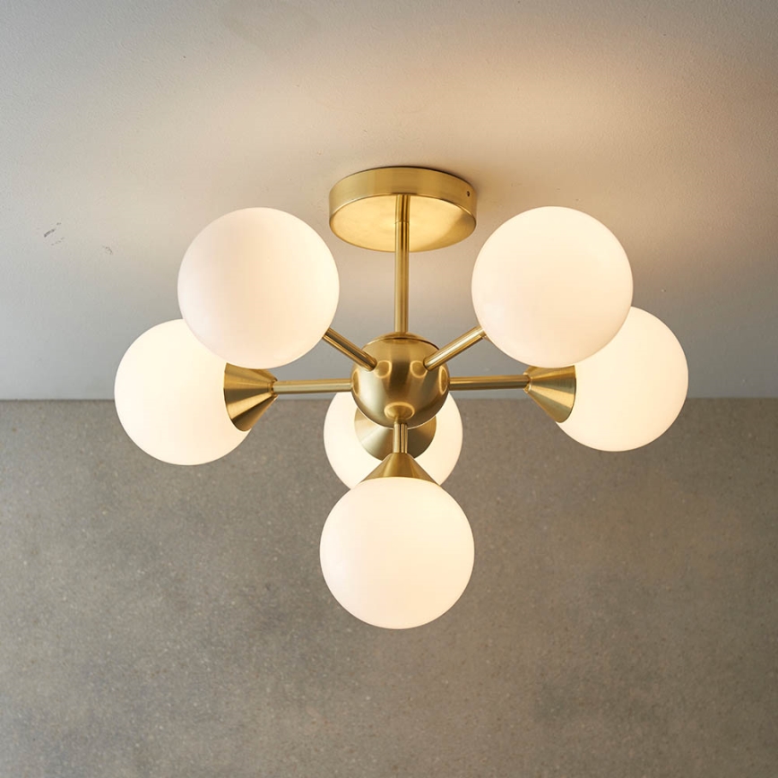 Endon 76501 - OSCAR 6-Light Rod Chandelier 6xG9/5W/230V Gold