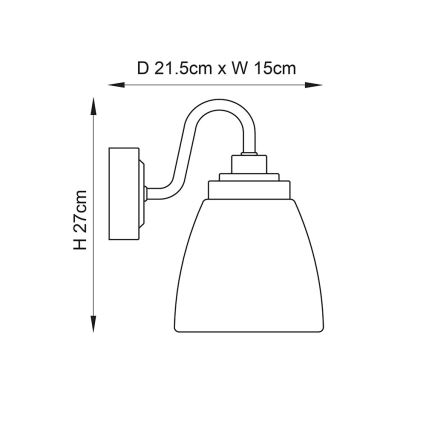 Endon 77088 - ASHBURY Bathroom Wall Light 1xE14/4W/230V IP44 Polished Chrome