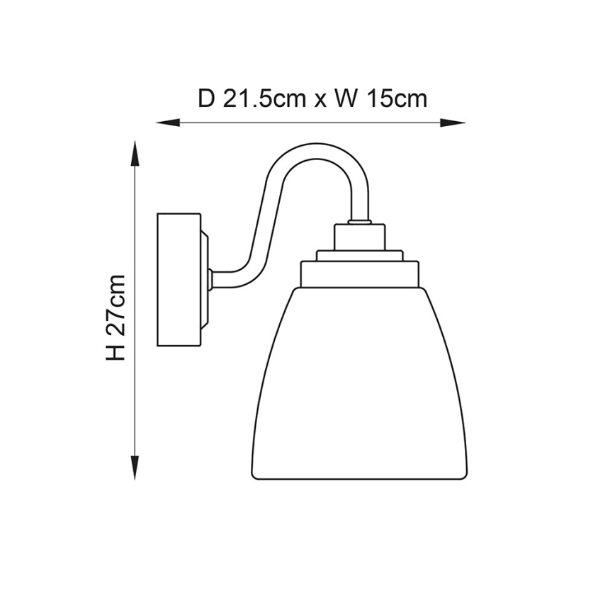 Endon 77088 - ASHBURY Bathroom Wall Light 1xE14/4W/230V IP44 Polished Chrome