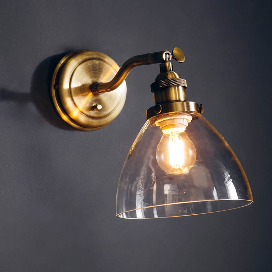 Endon 77273 - Wall spotlight HANSEN 1xE14/40W/230V brass