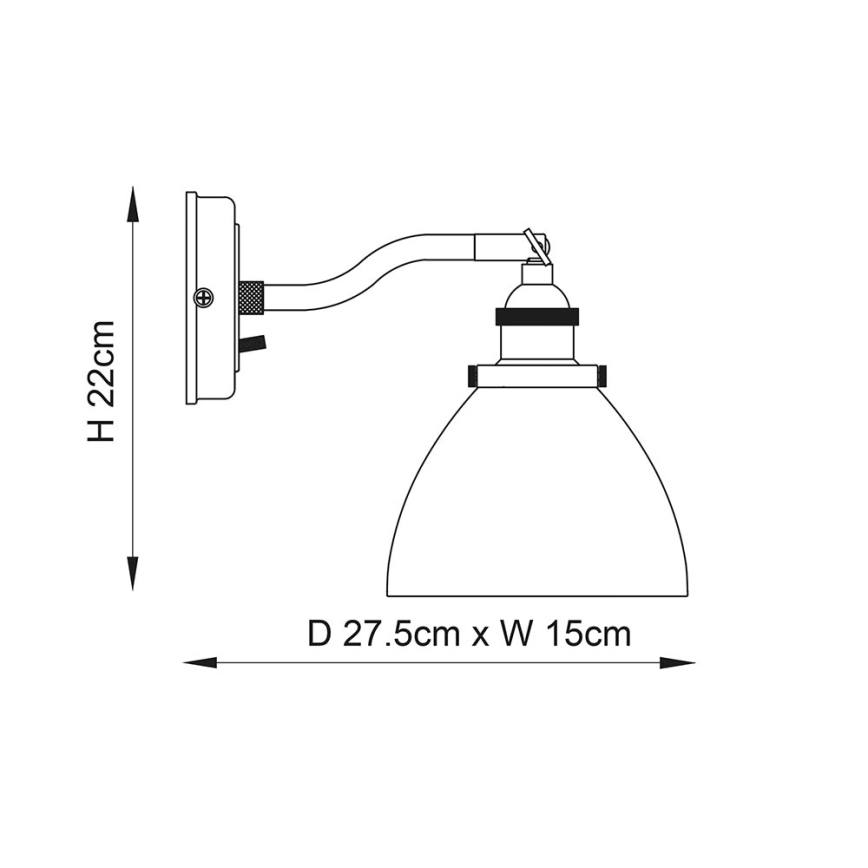 Endon 77273 - Wall spotlight HANSEN 1xE14/40W/230V brass