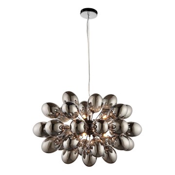 Endon 80124 - Chandelier on a string INFINITY 8xG9/28W/230V black/smoky
