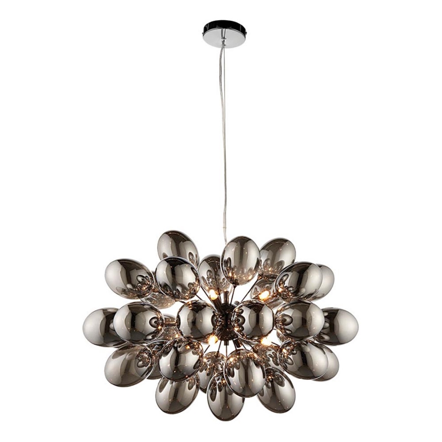 Endon 80124 - Chandelier on a string INFINITY 8xG9/28W/230V black/smoky