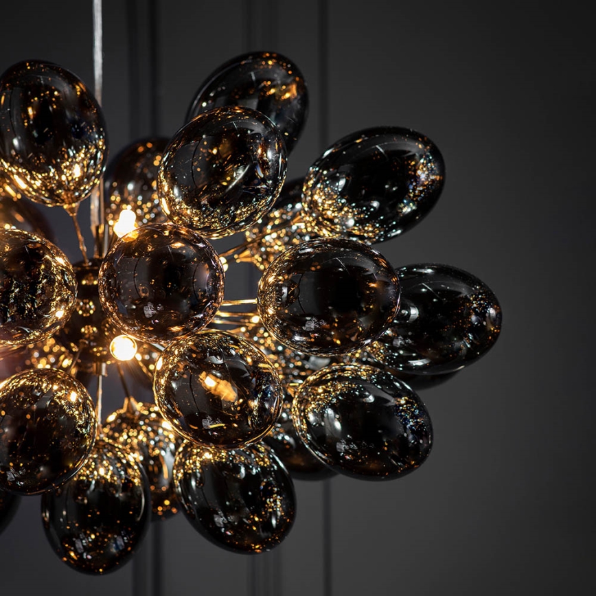 Endon 80124 - Chandelier on a string INFINITY 8xG9/28W/230V black/smoky