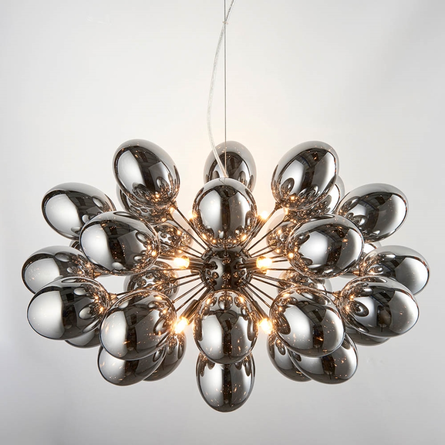 Endon 80124 - Chandelier on a string INFINITY 8xG9/28W/230V black/smoky