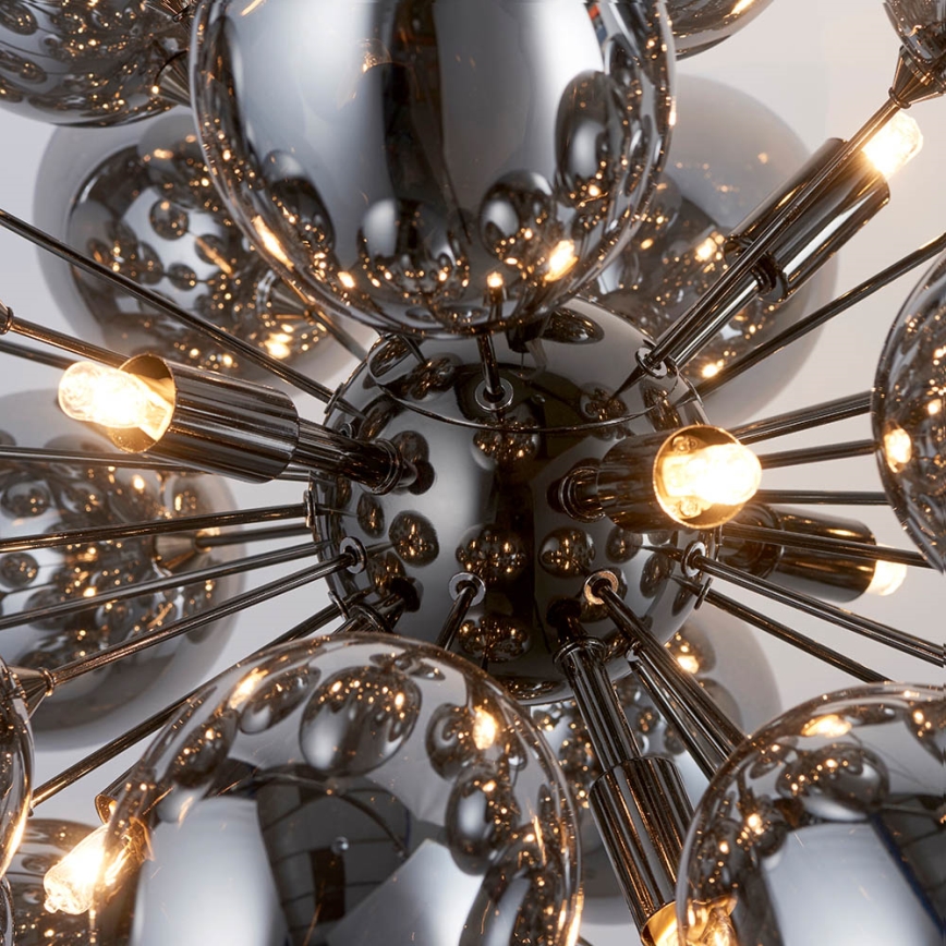 Endon 80124 - Chandelier on a string INFINITY 8xG9/28W/230V black/smoky