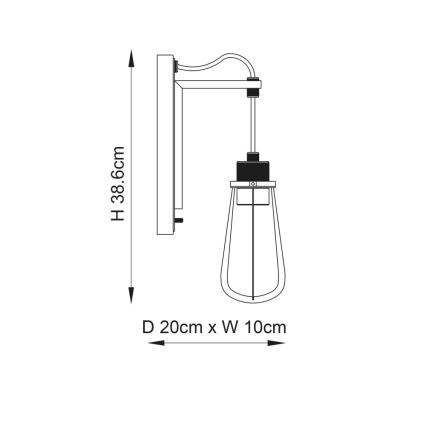 Endon 80950 - Wall light URBAN 1xE27/6W/230V black