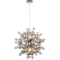 Endon 81583 - Cable-suspended chandelier JOULES 9xE14/7W/230V polished chrome/smoked