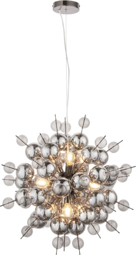 Endon 81583 - Cable-suspended chandelier JOULES 9xE14/7W/230V polished chrome/smoked