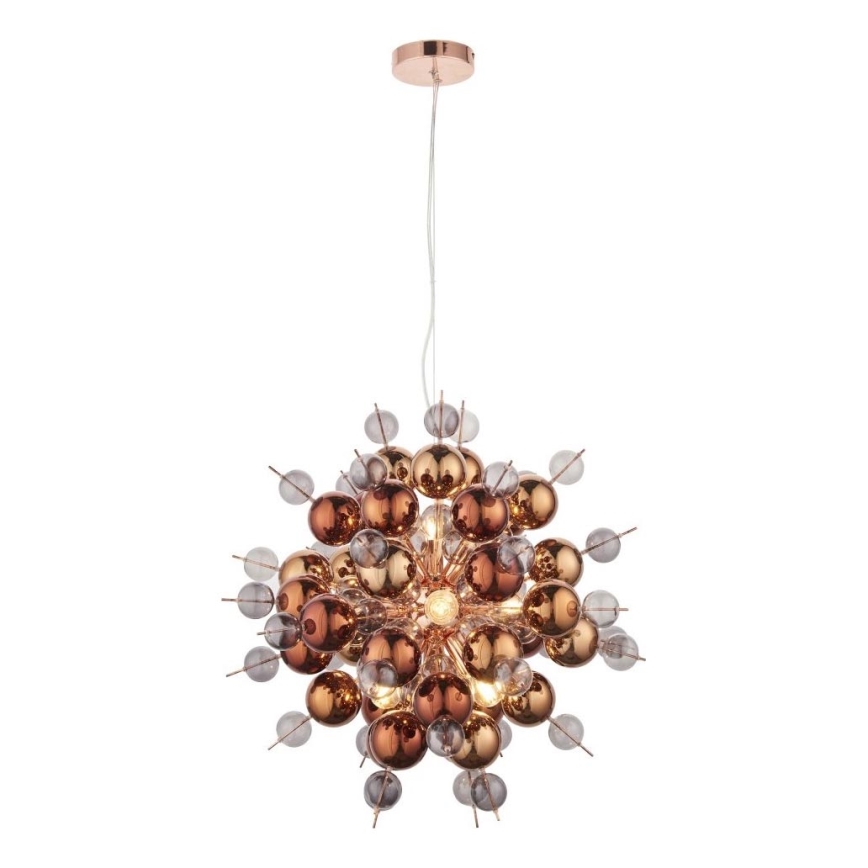 Endon 81584 - Chandelier on a string JOULES 9xE14/7W/230V copper