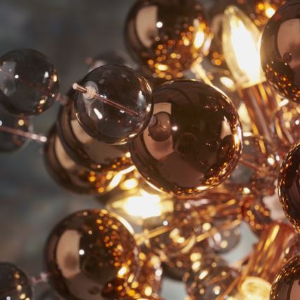 Endon 81584 - Chandelier on a string JOULES 9xE14/7W/230V copper